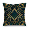 2 Piece Set Black Gold Cushion Covers