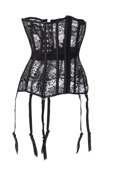 See-through Mesh Lace Corset