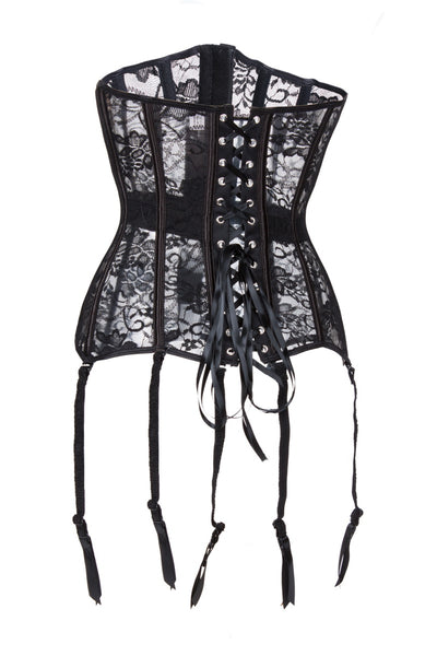 See-through Mesh Lace Corset