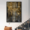Golden Abstract Zebra Painting