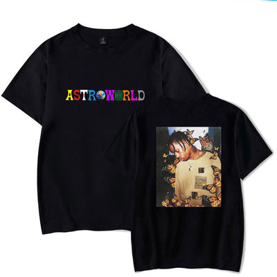 Travis Scott Personality Front And Back Printing Men's T-Shirt Short Sleeves