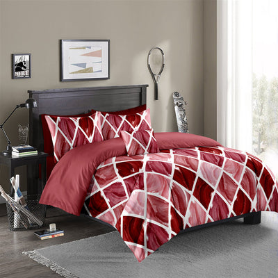 Bedding Gradient Nordic Diamond Lattice Quilt Cover