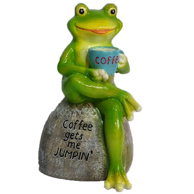 Frog Statue Figurine Garden