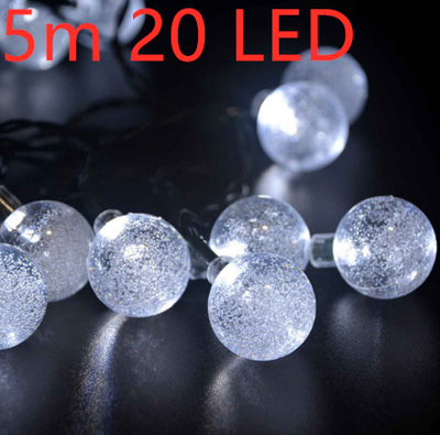 Crystal Solar Power LED Lamps String Lights