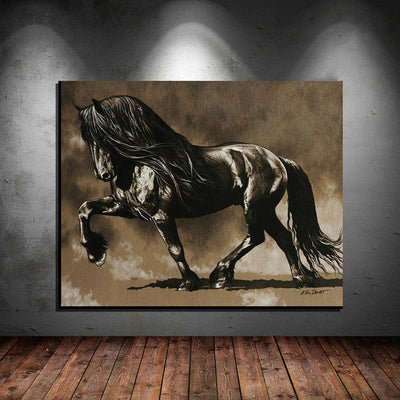 Black Horse Wall Art