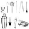 7 or 12 Pce Stainless Steel Cocktail Shaker Set