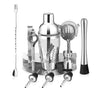 7 or 12 Pce Stainless Steel Cocktail Shaker Set