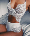 Lace Split Women's Bra & Underwear Set