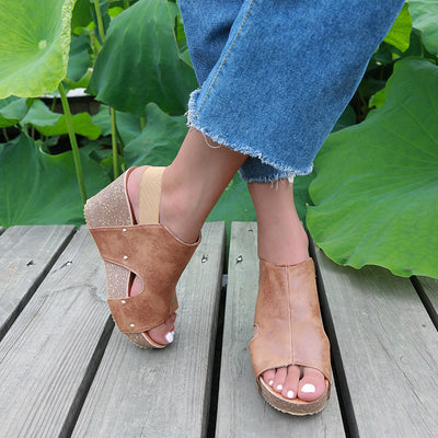 High Heel Wedge Sandals