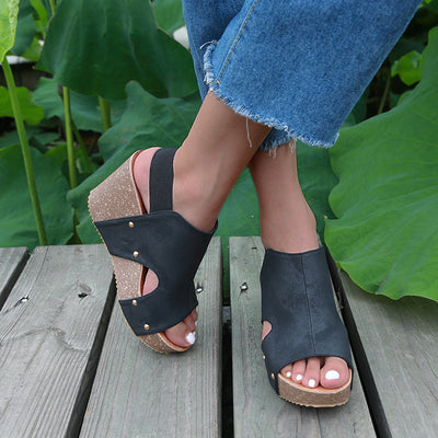 High Heel Wedge Sandals