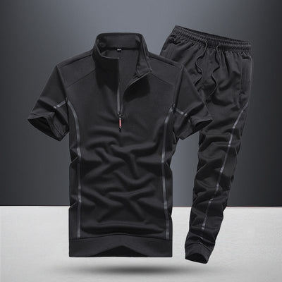 Sportswear Men's Short Sleeve Casual Running 2 Piece Suit