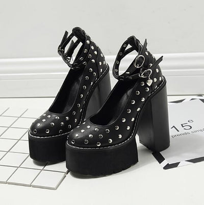 High Heels Rivet Shoes