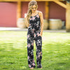 Sling Printed Lace-Up Tall Large Loose Wide Leg One-Piece Long Pants