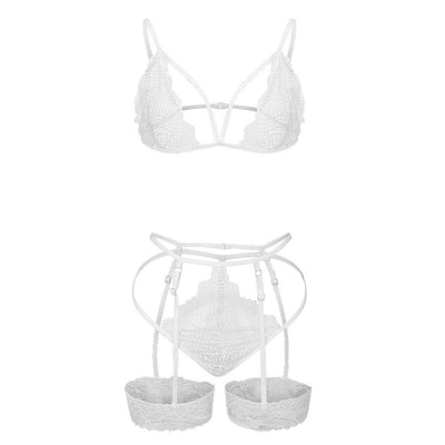 Three-piece Lace Lingerie Set