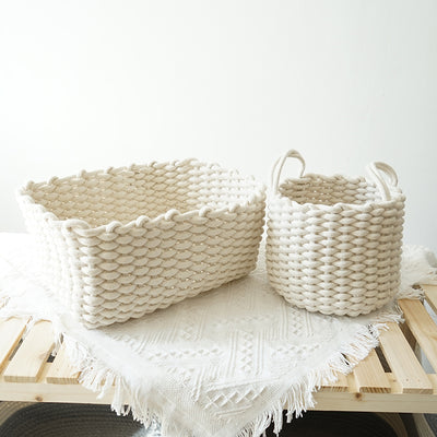 Handmade Cotton Rope Storage Basket