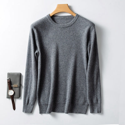 Men's Cashmere Sweater Thickened Round Neck Loose Pullover Sweater