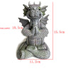 Garden Dragon Meditating Statue Figurine and Lamp