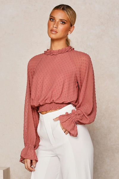 Long Sleeve Chiffon Top