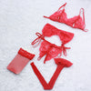 Ladies Lace Lingerie 4 Pce Set