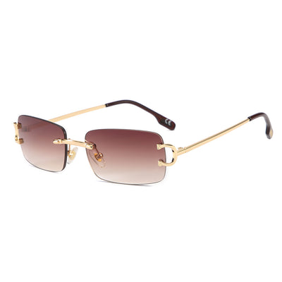 Square Rimless Cut-edge Sunglasses