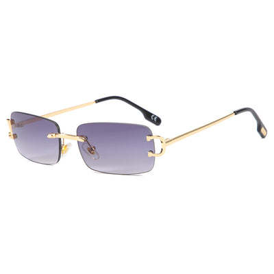 Square Rimless Cut-edge Sunglasses