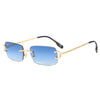 Square Rimless Cut-edge Sunglasses