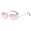 Square Rimless Cut-edge Sunglasses