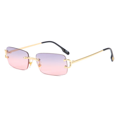 Square Rimless Cut-edge Sunglasses