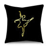 2 Piece Set Black Gold Cushion Covers