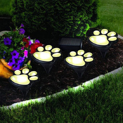 Cute Solar Light 4 LED Bear Claw Scene Lights