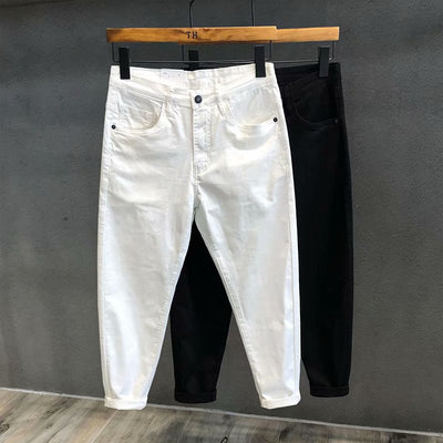 Men's White Jeans Leg Capris