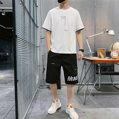 Men's Activewear Short Sleeve T-shirt and Shorts 2 Pce Set