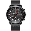 Multi-Function Stainless Steel Quarts Watch