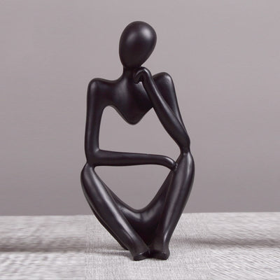 Thinker Statue Abstract Figure