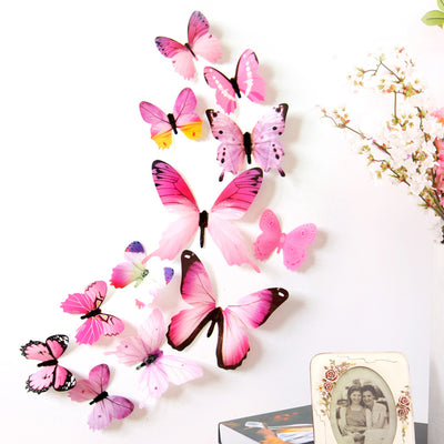 Butterfly Wall Stickers Set 12 Pieces