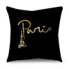 2 Piece Set Black Gold Cushion Covers