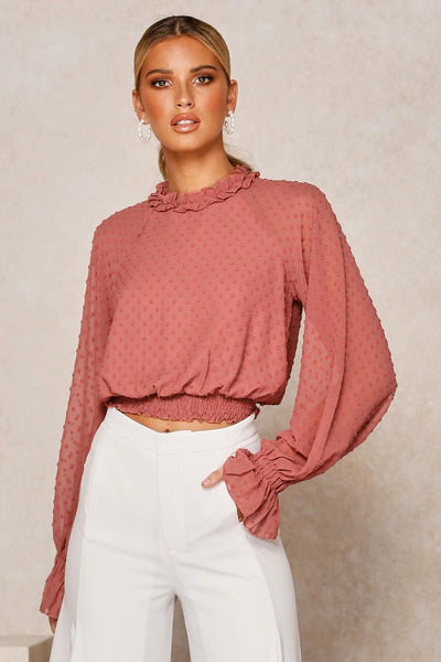 Long Sleeve Chiffon Top