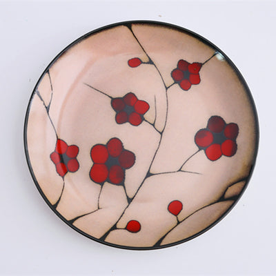 Floral Round Ceramic Dinner Plate