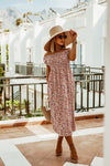 Off Shoulder Print Dress