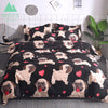 Cartoon Pug Bedding Set