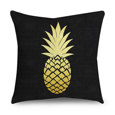 2 Piece Set Black Gold Cushion Covers