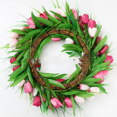 Tulip Garland Wreath Wall Door Hanging