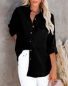 V Neck Ladies Cotton Linen Shirt