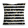 2 Piece Set Black Gold Cushion Covers