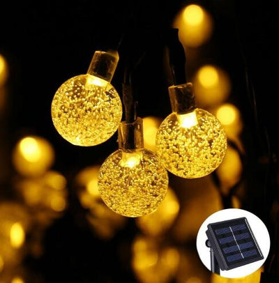 Crystal Solar Power LED Lamps String Lights