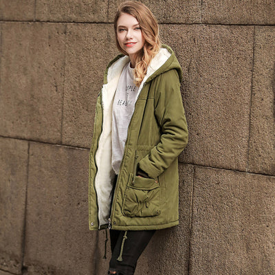 Ladies Hooded Cotton Jacket