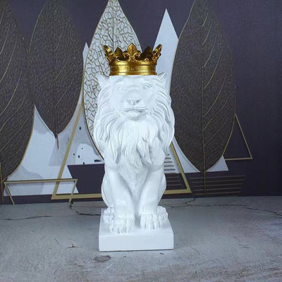 Crown Lion Ornament Statue