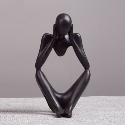 Thinker Statue Abstract Figure