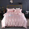 Silk Bed Linen Quilt Cover Bedding Set 4 Pieces