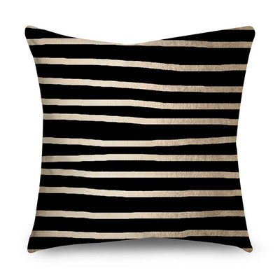 2 Piece Set Black Gold Cushion Covers